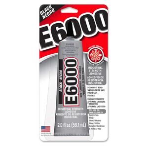 Industrial Strength E6000 Adhesive Eclectic Glue Multi-Purpose, Gel, 2 Oz. BLACK